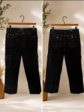 David Kahn Cropped Wide Leg Jeans sz 4